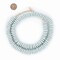 The Bead Chest Ashanti Fair Trade Glass Saucer Beads - African Tribal Ethnic Disk Rondelle Spacers (Light Aqua)